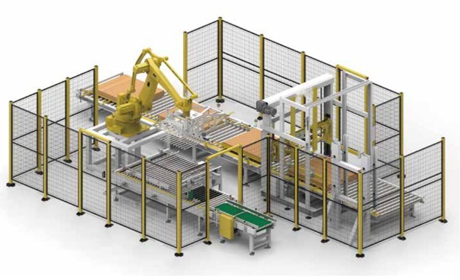 Robotic palletizing cell